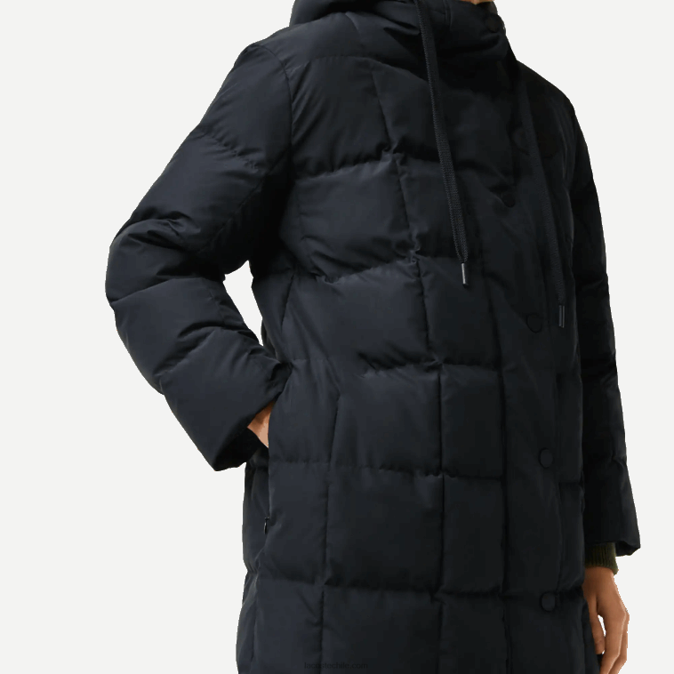 mujer Lacoste negro 031 chaqueta larga reversible repelente al agua N6XZ22613