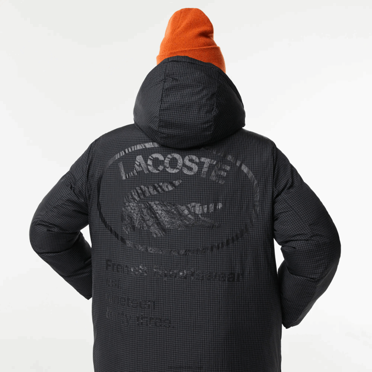 mujer Lacoste negro 031 chaqueta larga reversible repelente al agua N6XZ22613