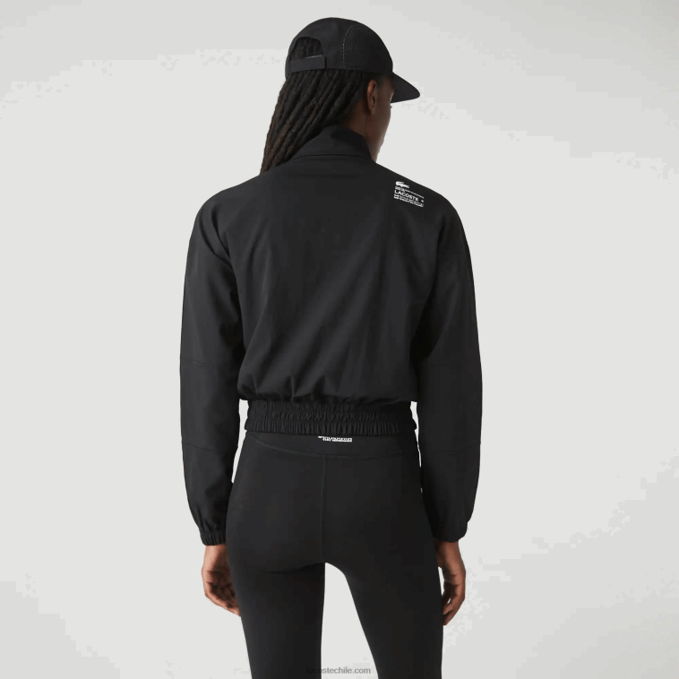 mujer Lacoste negro c31 chamarra deportiva holgada N6XZ22631