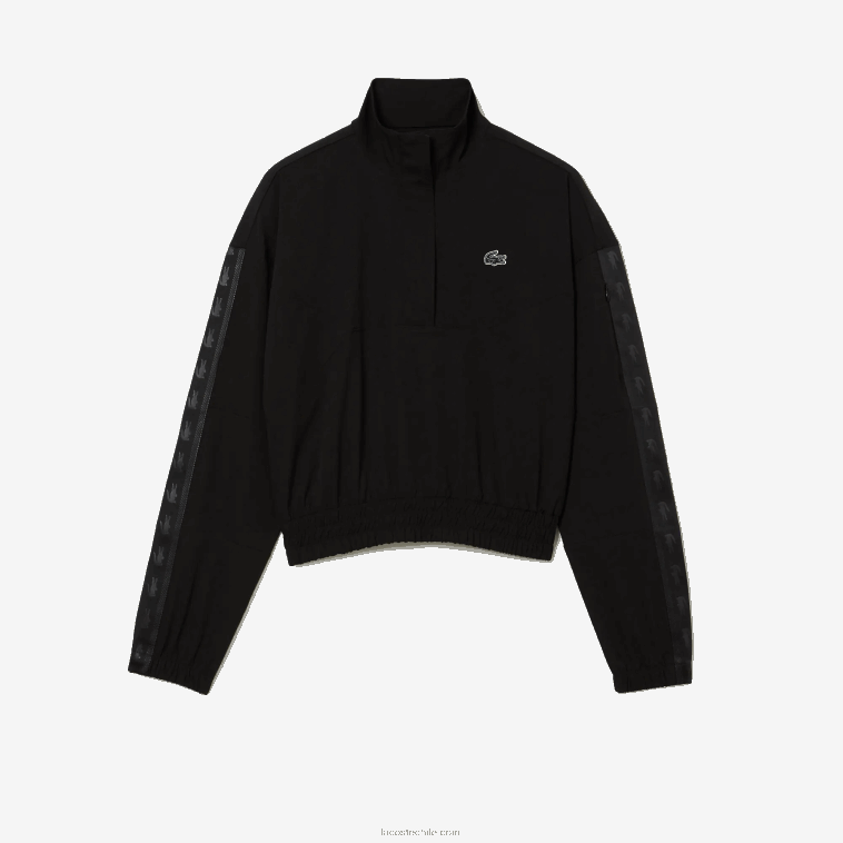 mujer Lacoste negro c31 chamarra deportiva holgada N6XZ22631