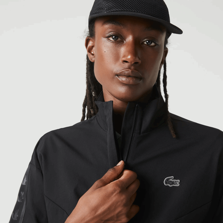 mujer Lacoste negro c31 chamarra deportiva holgada N6XZ22631