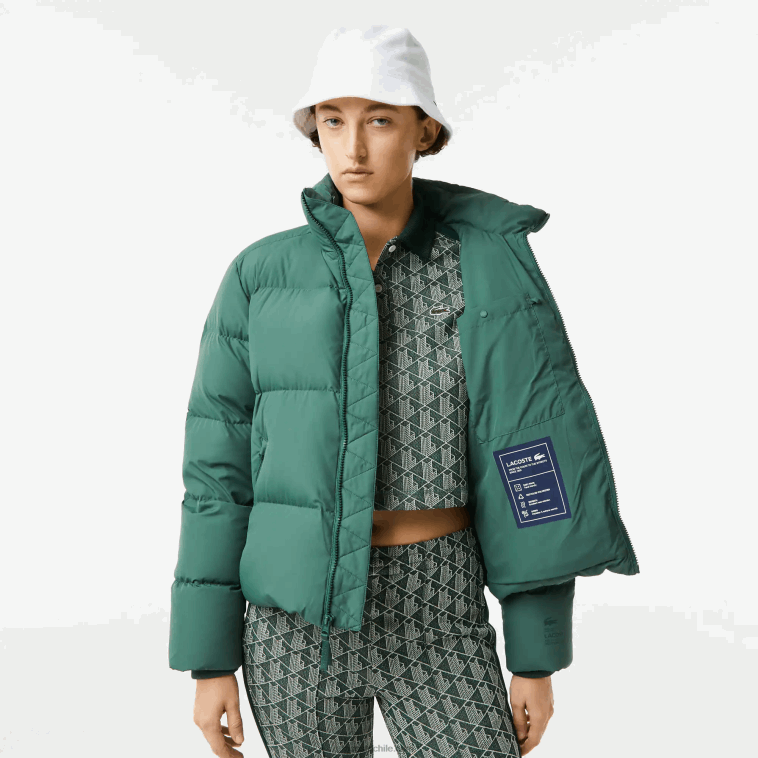 mujer Lacoste verde 5hx chaqueta acolchada plegable N6XZ22615