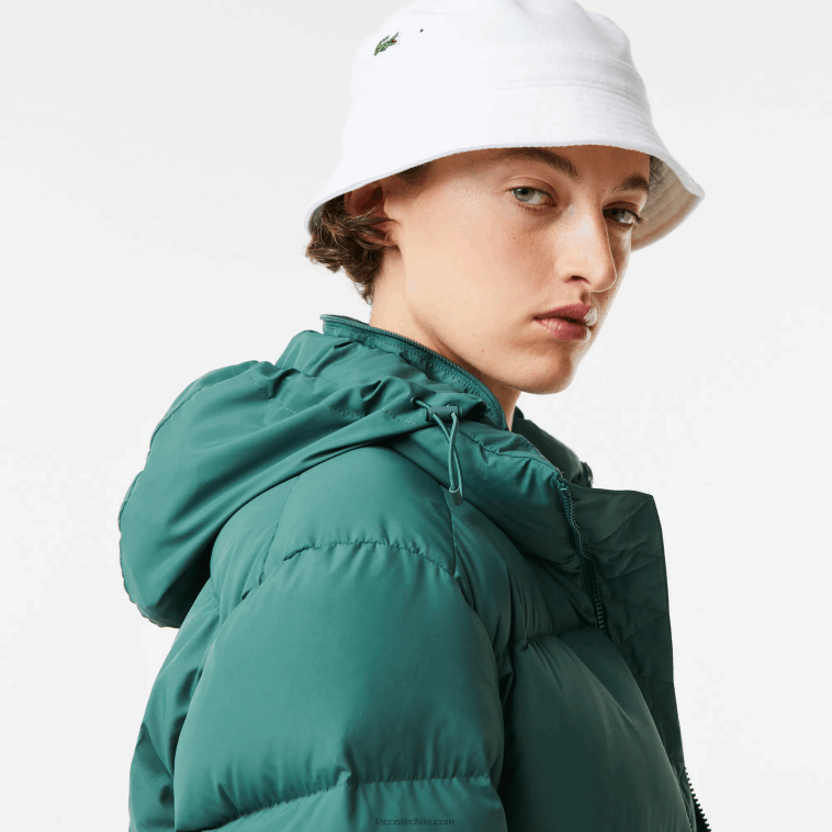 mujer Lacoste verde 5hx chaqueta acolchada plegable N6XZ22615