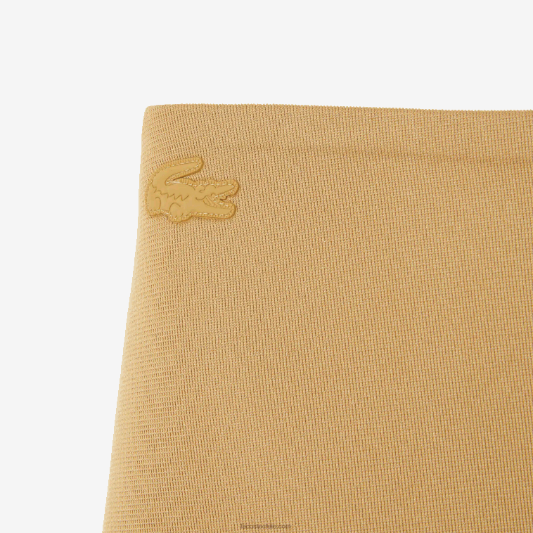 mujer Lacoste beige l7d falda de tenis de lona plisada edición desfile de moda N6XZ22664