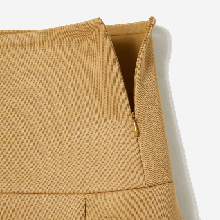 mujer Lacoste beige l7d falda de tenis de lona plisada edición desfile de moda N6XZ22664