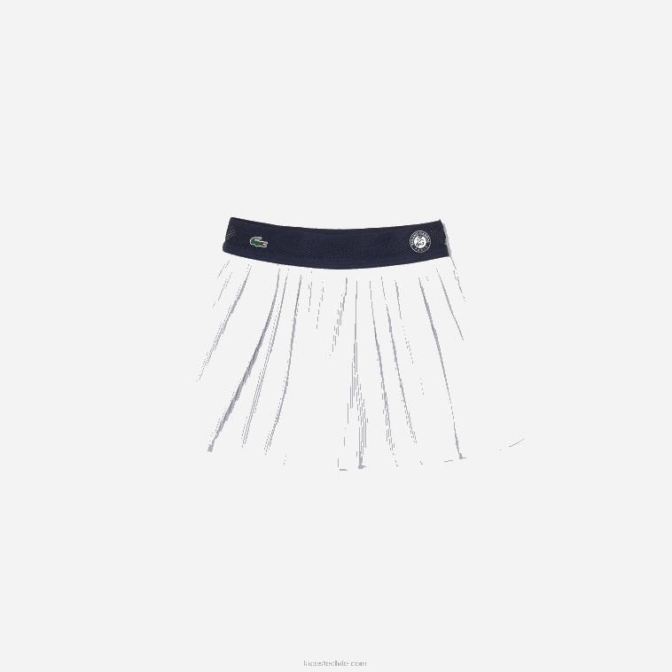 mujer Lacoste blanco azul marino 522 sport roland garros incorporado shorts falda N6XZ22602