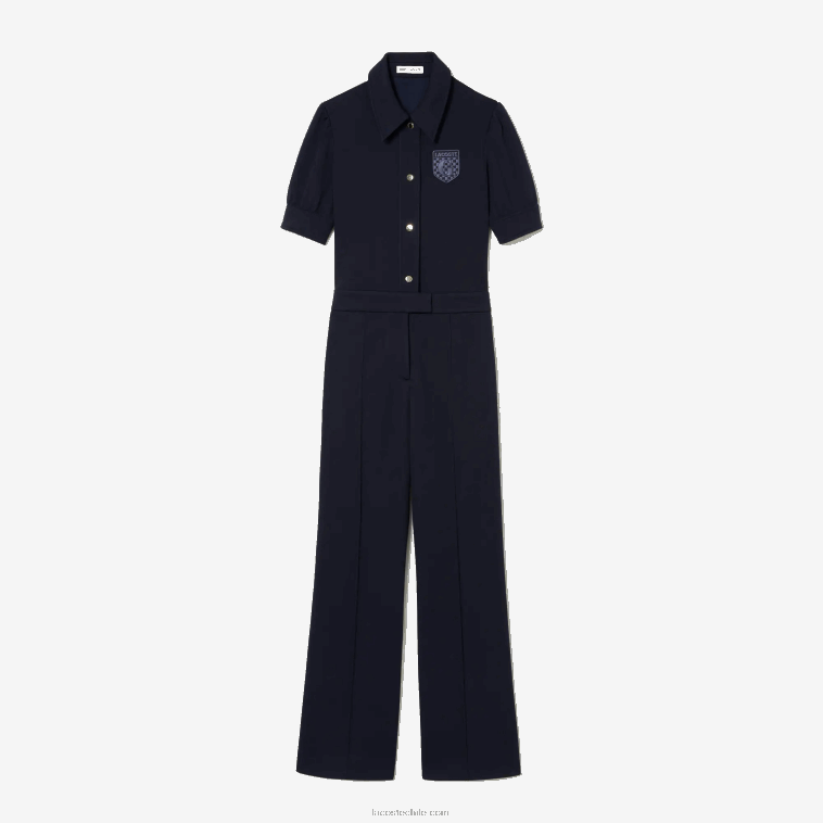 mujerazul marino 166 mono de piqué de dos capas de lacoste x goop N6XZ22666