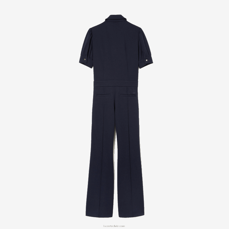mujerazul marino 166 mono de piqué de dos capas de lacoste x goop N6XZ22666