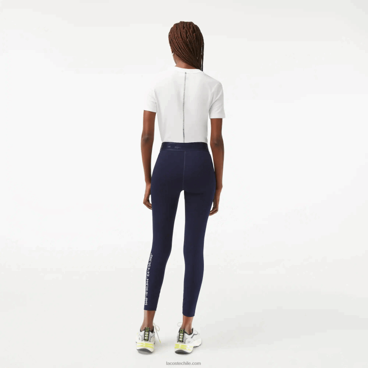 mujer Lacoste azul marino 166 leggins sport 7/8 largo poliéster reciclado N6XZ22408
