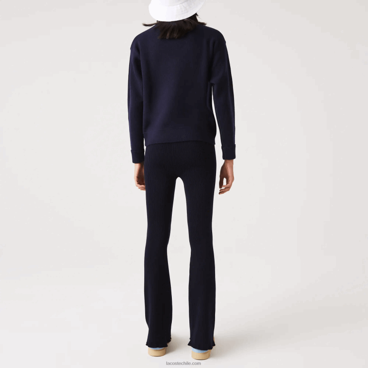 mujer Lacoste azul marino 166 leggins tejidos de canalé sin costuras N6XZ22561
