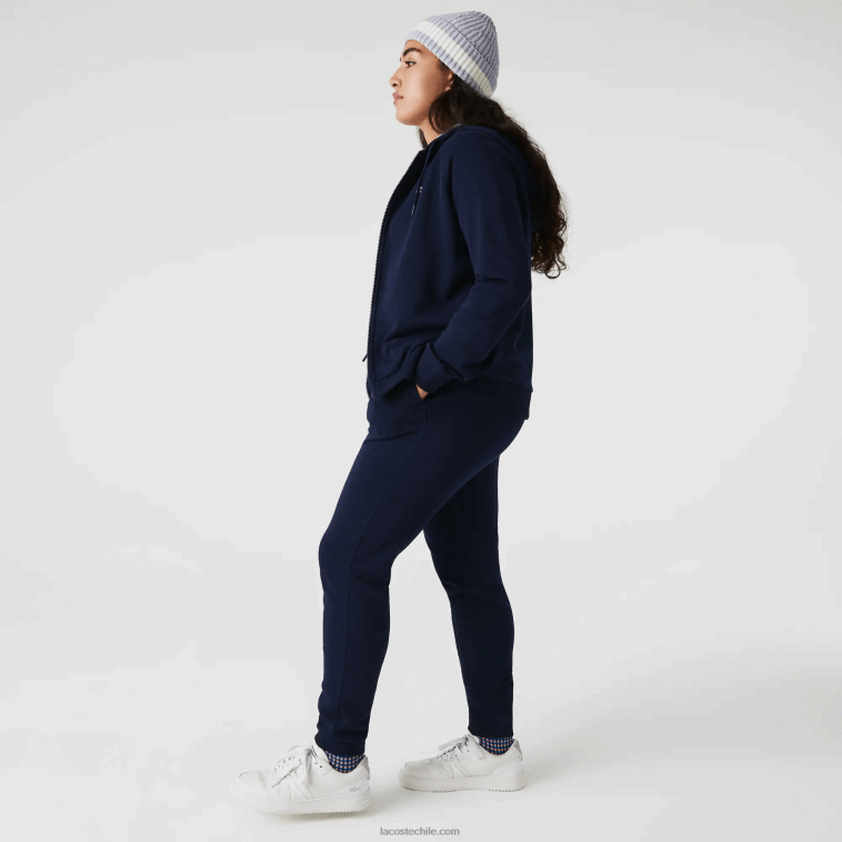 mujer Lacoste azul marino 166 pantalones de chándal de felpa ligera N6XZ22593