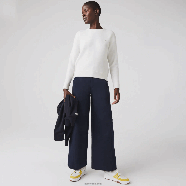 mujer Lacoste azul marino 166 pantalones de gabardina de algodón N6XZ22652 mujer Lacoste azul marino 166 pantalones de gabardina de algodón N6XZ22652