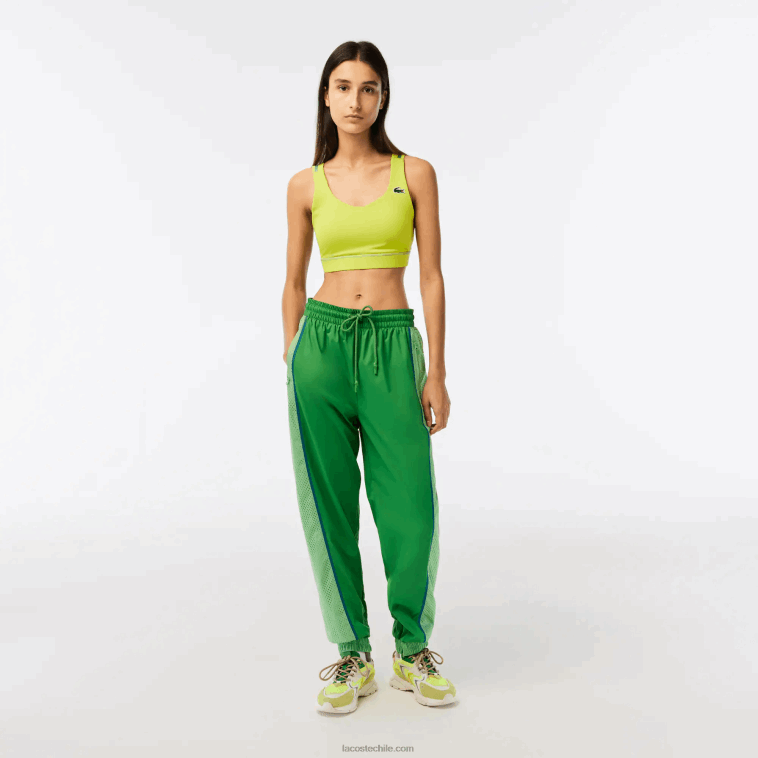 mujer Lacoste base de datos verde pants con efecto perforado N6XZ22426 mujer Lacoste base de datos verde pants con efecto perforado N6XZ22426