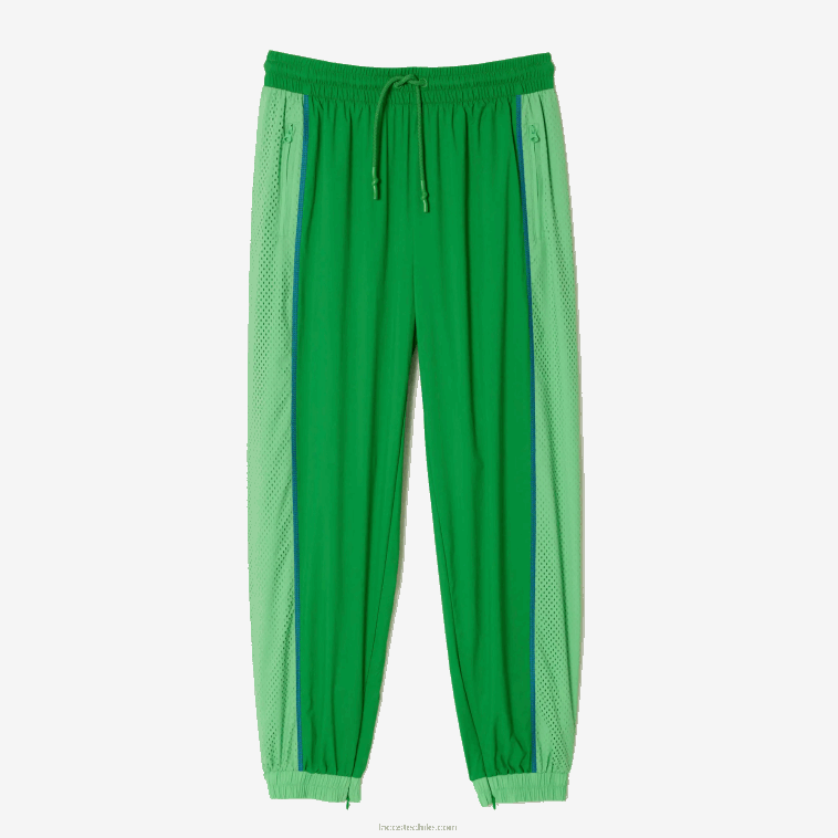 mujer Lacoste base de datos verde pants con efecto perforado N6XZ22426