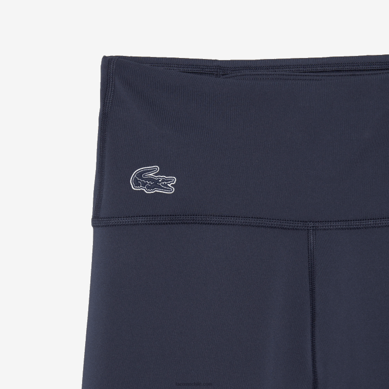 mujer Lacoste kxe azul leggins deportivos cropped lisos N6XZ22425