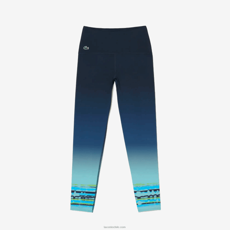 mujer Lacoste kxe azul sport miami edición abierta legging N6XZ22410