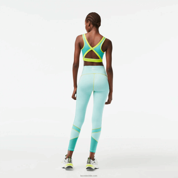 mujer Lacoste menta j6d leggins deportivos con franja del logo N6XZ22401
