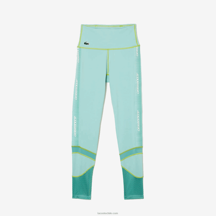 mujer Lacoste menta j6d leggins deportivos con franja del logo N6XZ22401