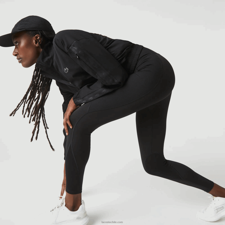 mujer Lacoste negro 8vm leggins deportivos con efecto tejido y bloques de color N6XZ22531