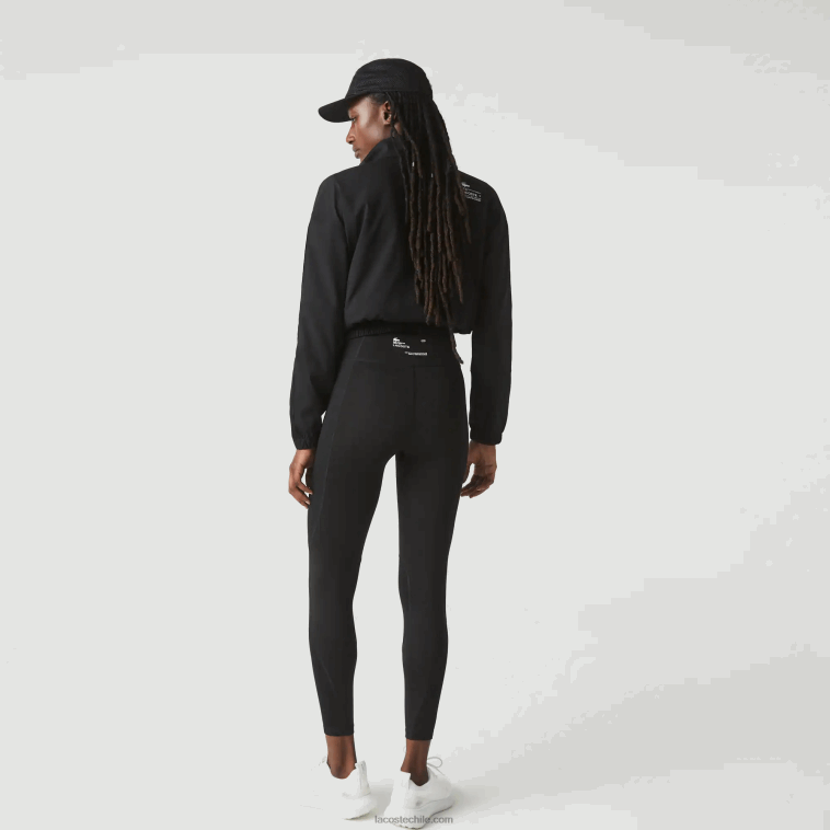 mujer Lacoste negro 8vm leggins deportivos con efecto tejido y bloques de color N6XZ22531