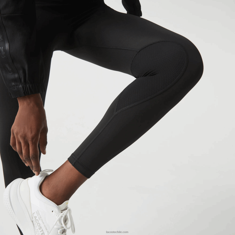 mujer Lacoste negro 8vm leggins deportivos con efecto tejido y bloques de color N6XZ22531