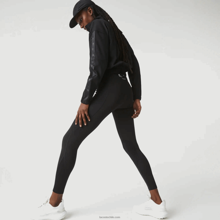mujer Lacoste negro 8vm leggins deportivos con efecto tejido y bloques de color N6XZ22531