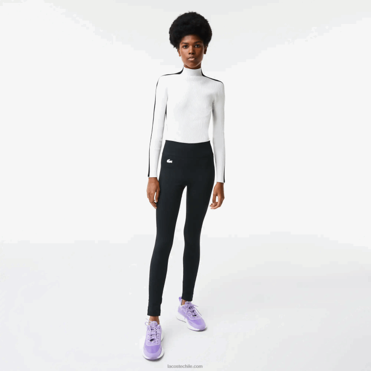 mujer Lacoste negro c31 leggins deportivos de tiro alto segunda piel N6XZ22597