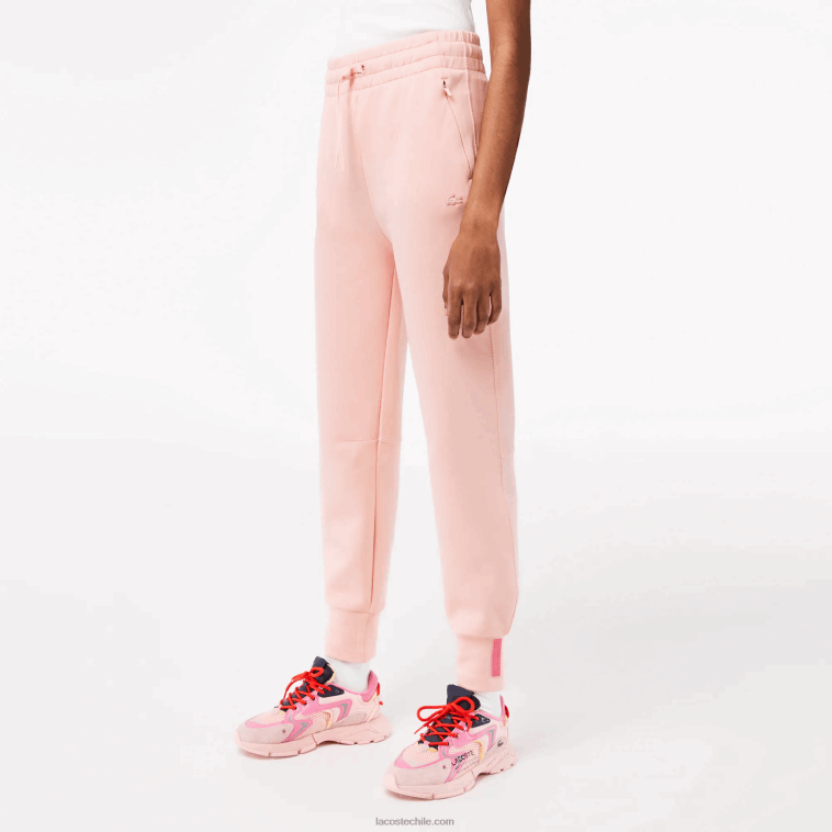 mujer Lacoste rosa kf9 pantalones de chándal de punto de algodón N6XZ22403