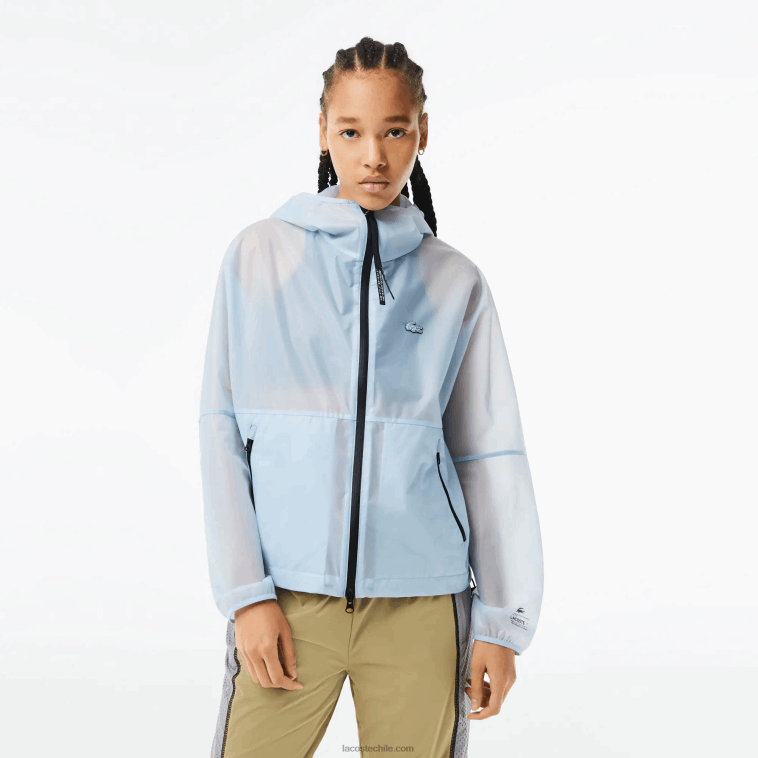mujer Lacoste cielo azul rompevientos transparente N6XZ22433 mujer Lacoste cielo azul rompevientos transparente N6XZ22433