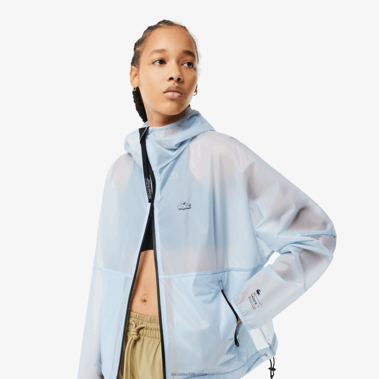 mujer Lacoste cielo azul rompevientos transparente N6XZ22433