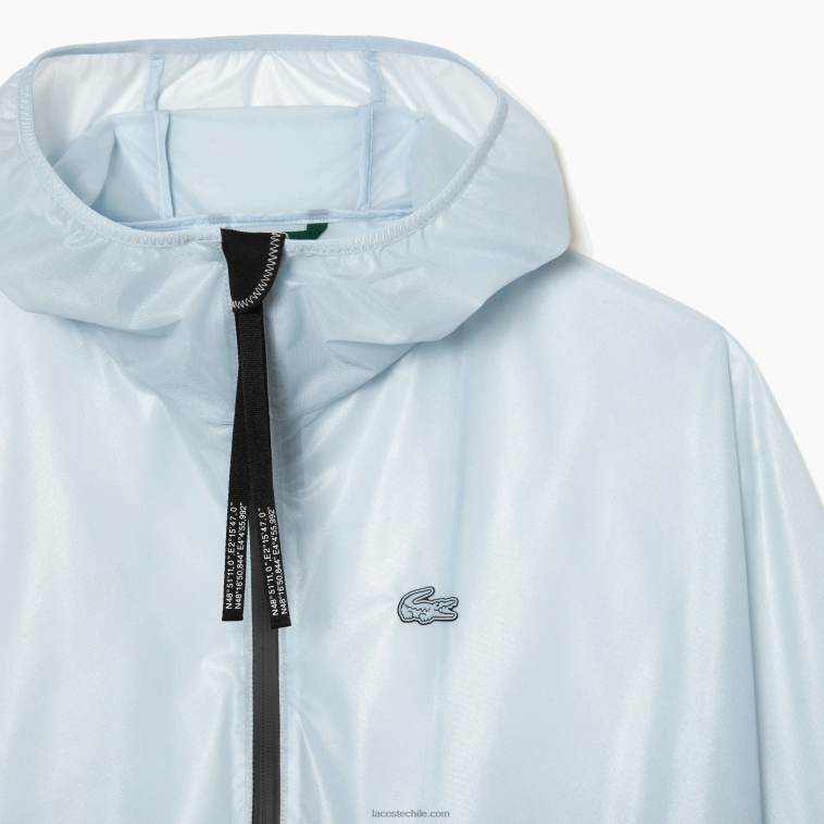 mujer Lacoste cielo azul rompevientos transparente N6XZ22433