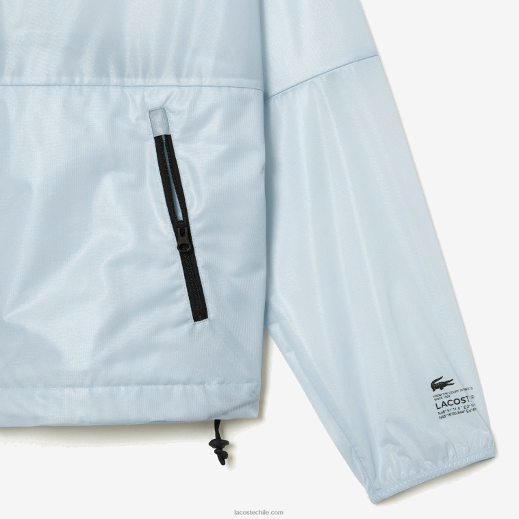 mujer Lacoste cielo azul rompevientos transparente N6XZ22433