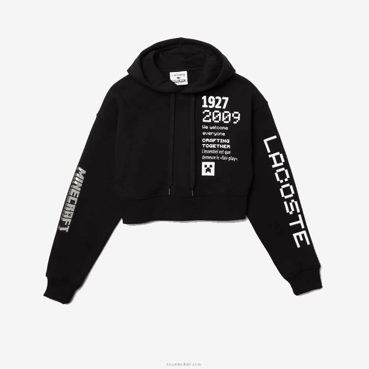 mujernegro 031 sudadera con capucha extragrande de polar lacoste x minecraft N6XZ22585