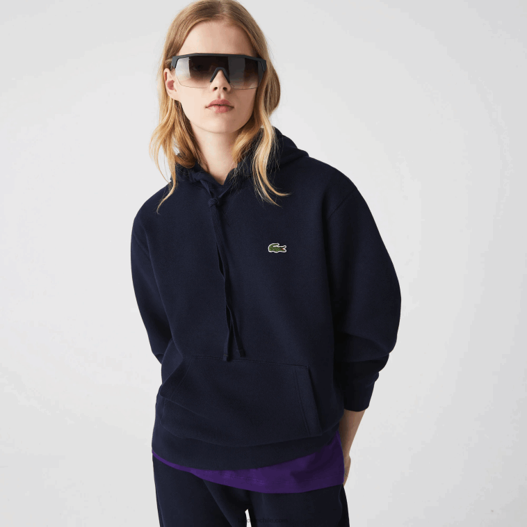 mujer Lacoste azul marino 166 sudadera holgada de mezcla de algodón con capucha N6XZ22527 mujer Lacoste azul marino 166 sudadera holgada de mezcla de algodón con capucha N6XZ22527