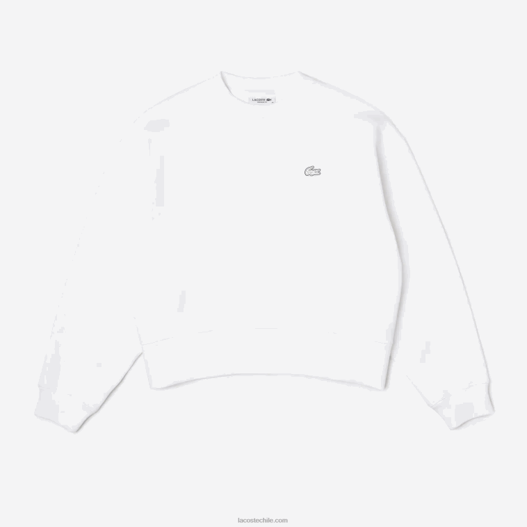 mujer Lacoste blanco 001 sudadera con logo en la espalda N6XZ22390