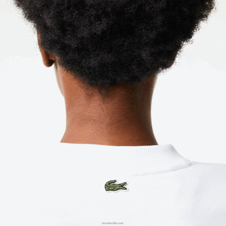 mujer Lacoste blanco 001 sudadera oversize con estampado y logo N6XZ22578
