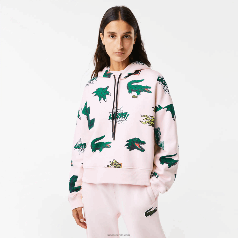 mujer Lacoste rosa claro t03 sudadera oversize con capucha N6XZ22556 mujer Lacoste rosa claro t03 sudadera oversize con capucha N6XZ22556