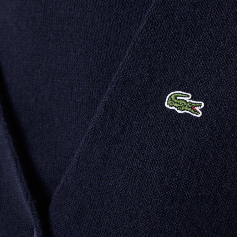 mujer Lacoste azul marino 166 cárdigan de lana con cuello en V N6XZ22641