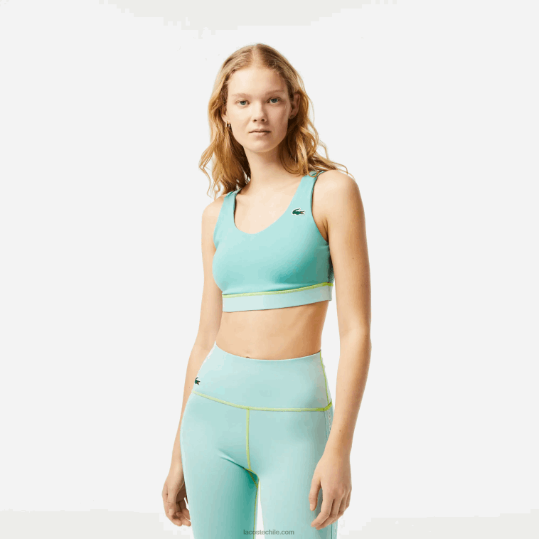 mujer Lacoste verde claro cr5 Sujetador sport ultra dry de poliéster reciclado N6XZ22453 mujer Lacoste verde claro cr5 Sujetador sport ultra dry de poliéster reciclado N6XZ22453
