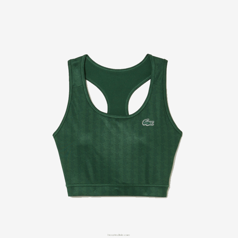 mujer Lacoste verde d1r sujetador deportivo con estampado deportivo N6XZ22577
