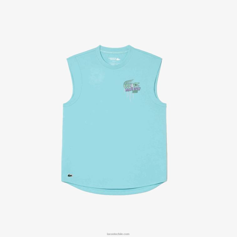 mujer Lacoste menta bvg sport miami edición abierta blusa sin mangas N6XZ22411