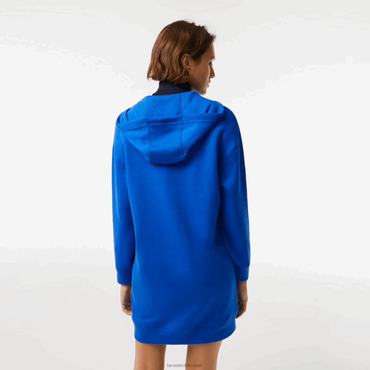 mujer Lacoste azul k1q vestido holgado de piqué de algodón N6XZ22473