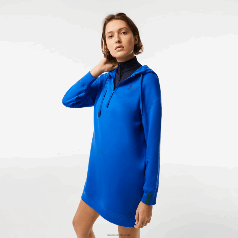 mujer Lacoste azul k1q vestido holgado de piqué de algodón N6XZ22473