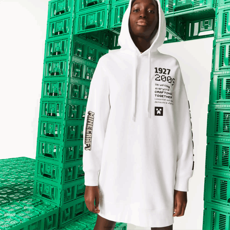 mujer Lacoste blanco 001 vestido con capucha de polar orgánico live x minecraft N6XZ22521 mujer Lacoste blanco 001 vestido con capucha de polar orgánico live x minecraft N6XZ22521