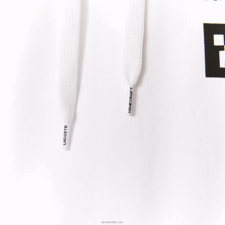 mujer Lacoste blanco 001 vestido con capucha de polar orgánico live x minecraft N6XZ22521