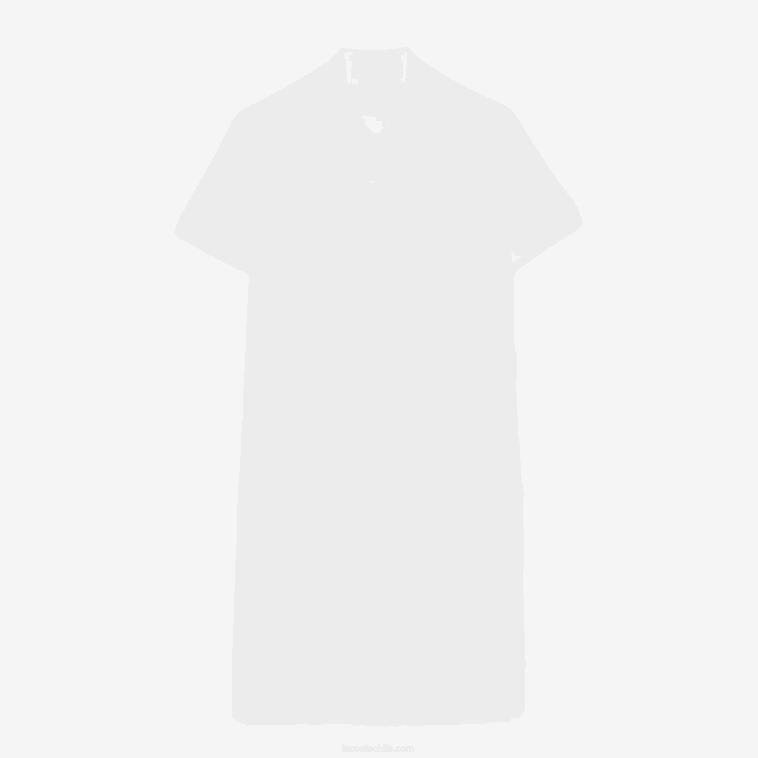 mujer Lacoste blanco 001 vestido tipo polo de punto piqué N6XZ22360