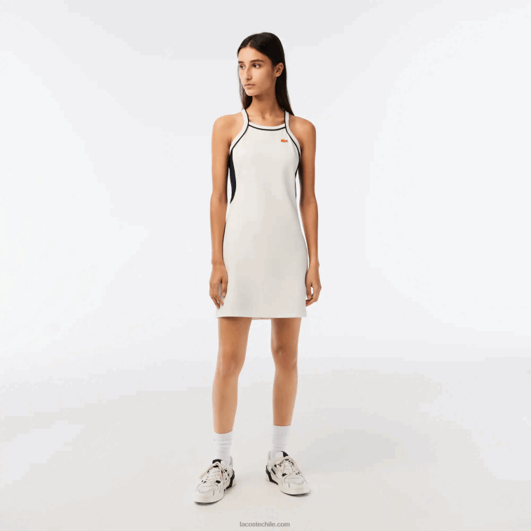 mujer Lacoste blanco 70v vestido de tenis de algodón orgánico hecho en francés N6XZ22380 mujer Lacoste blanco 70v vestido de tenis de algodón orgánico hecho en francés N6XZ22380