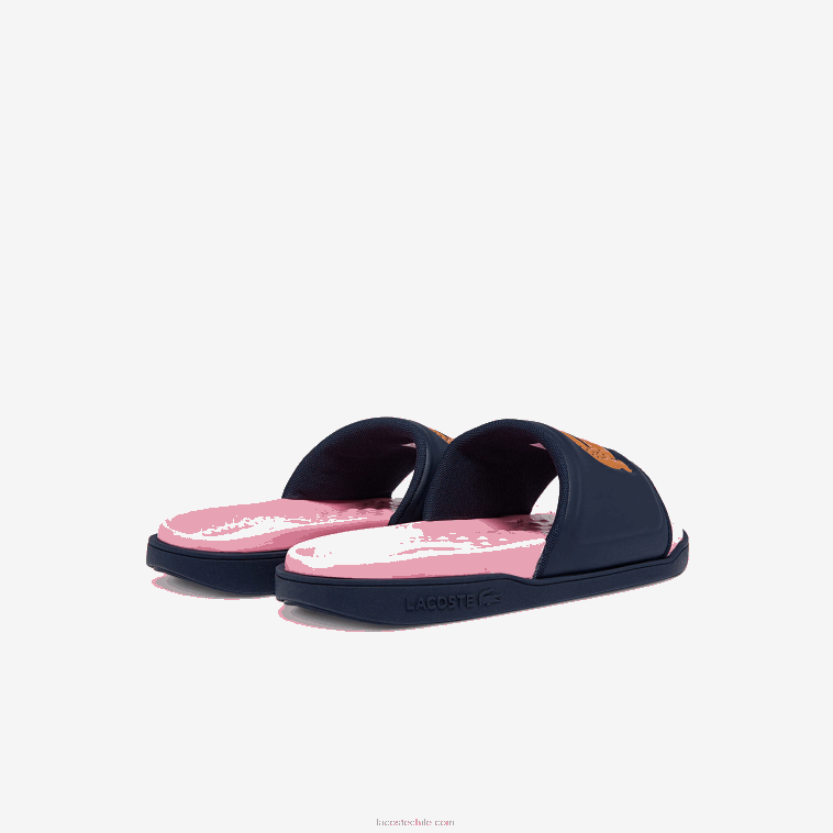 mujer Lacoste azul marino y naranja 325 chanclas sintéticas croco dualiste N6XZ22736