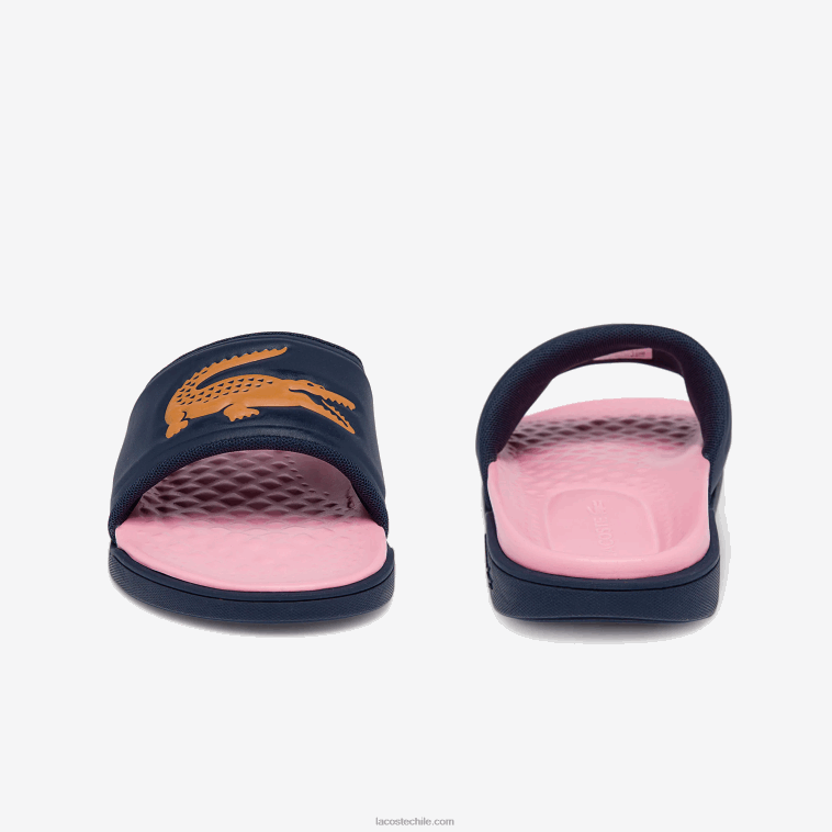 mujer Lacoste azul marino y naranja 325 chanclas sintéticas croco dualiste N6XZ22736