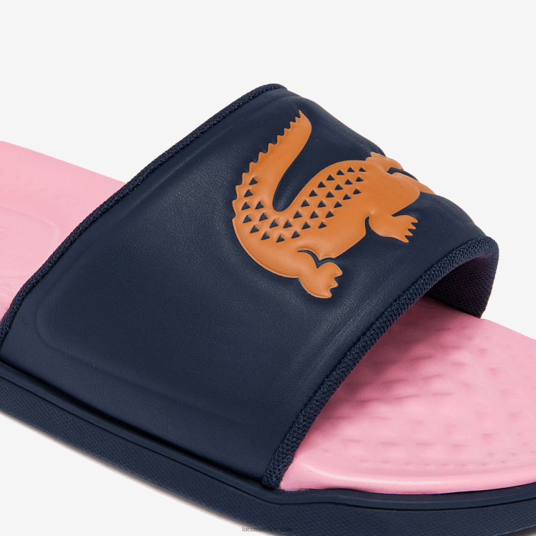 mujer Lacoste azul marino y naranja 325 chanclas sintéticas croco dualiste N6XZ22736